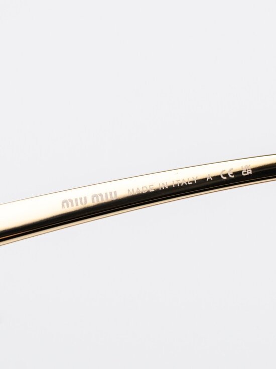 Miu Miu Women Sunglasses Gold Pink Gradient Square MUA57S 5AK40S NEW AUTHENTIC main image 4